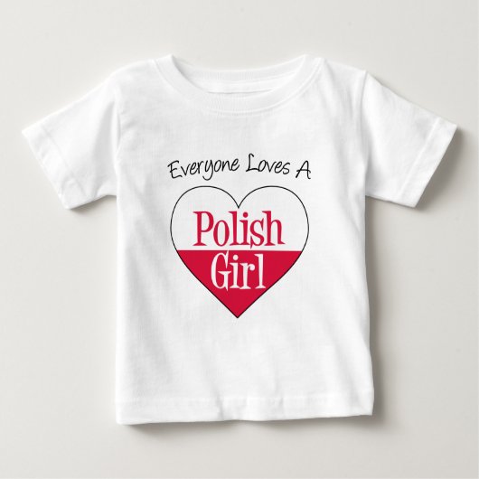 T-shirt Pour Bébé Tout le monde aime la fille polonaise (Devant)