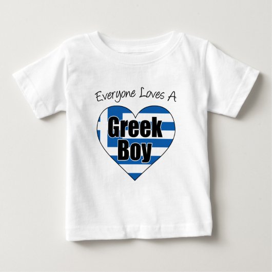 T-shirt Pour Bébé Tout le monde aime le garçon grec (Devant)