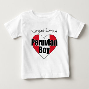T-shirt Pour Bébé Tout le monde aime le garçon péruvien