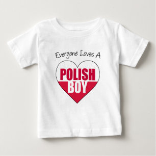 T-shirt Pour Bébé Tout le monde aime le garçon polonais
