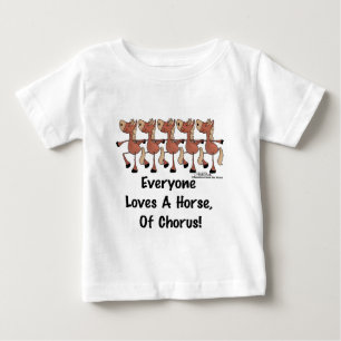 T-shirt Pour Bébé Tout le monde aime un cheval de choeur