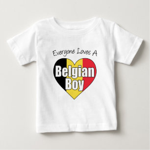 T-shirt Pour Bébé Tout le monde aime un garçon belge