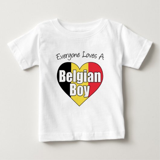 T-shirt Pour Bébé Tout le monde aime un garçon belge (Devant)