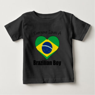 T-shirt Pour Bébé Tout le monde aime un garçon brésilien