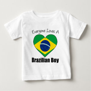 T-shirt Pour Bébé Tout le monde aime un garçon brésilien