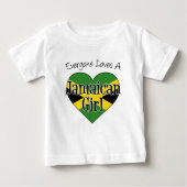 T-shirt Pour Bébé Tout Le Monde Aime Une Jamaïcaine (Devant)