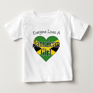 T-shirt Pour Bébé Tout Le Monde Aime Une Jamaïcaine
