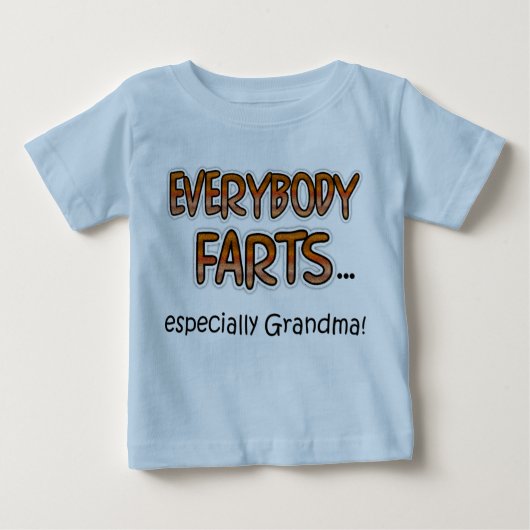 T-shirt Pour Bébé Tout Le Monde Pense Particulièrement Grand-Mère ! (Devant)
