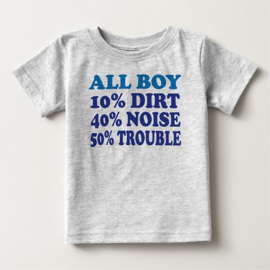 T-shirt Pour Bébé Tout un garçon (Devant)