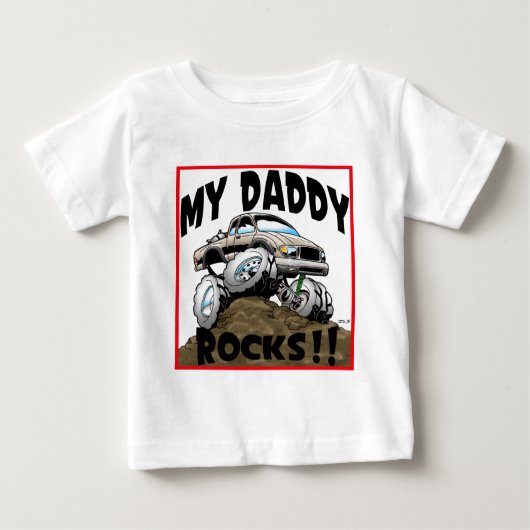 T-shirt Pour Bébé Toyota mes roches de papa (Devant)