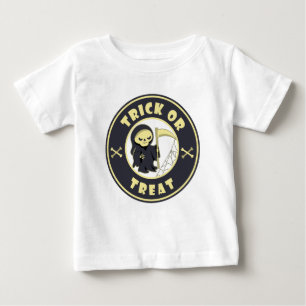T-shirt Pour Bébé Tracer ou traiter Grim Reaper starbucks logo café