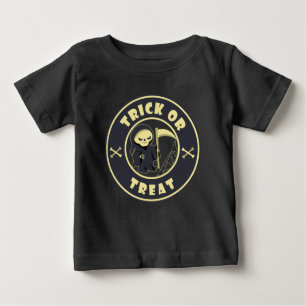 T-shirt Pour Bébé Tracer ou traiter Grim Reaper starbucks logo café