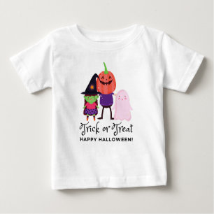 T-shirt Pour Bébé Tracer ou traiter l'halloween