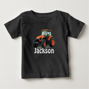 T-shirt Pour Bébé Tracteur agricole Orange moderne
