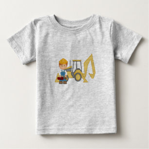 T-shirt Pour Bébé Tracteur Backhoe