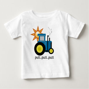 T-shirt Pour Bébé Tracteur bleu