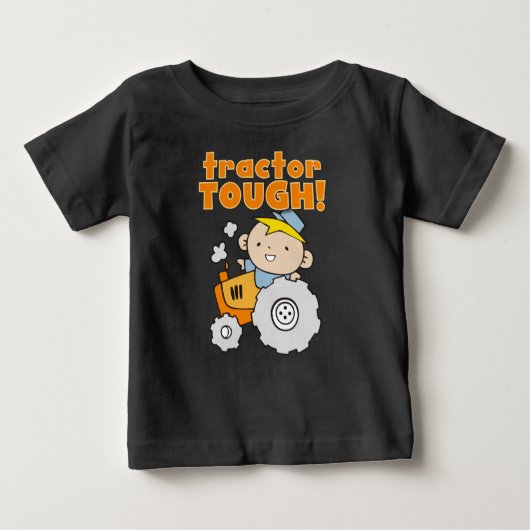T-shirt Pour Bébé Tracteur dur (Devant)