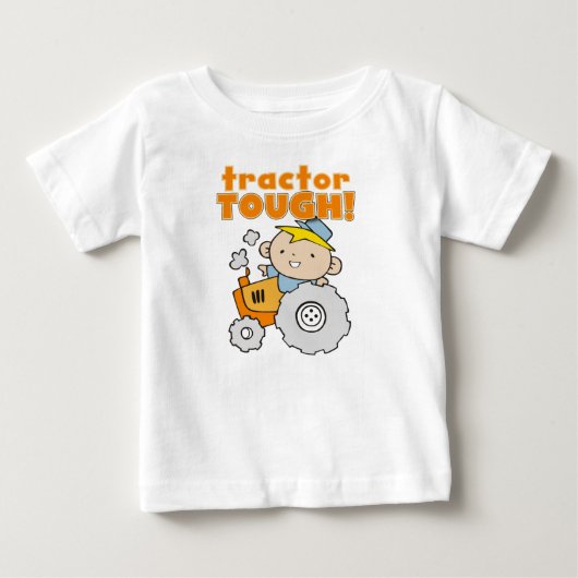 T-shirt Pour Bébé Tracteur dur (Devant)