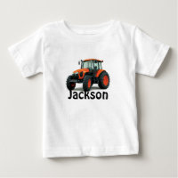 Tracteur orange personnalisé