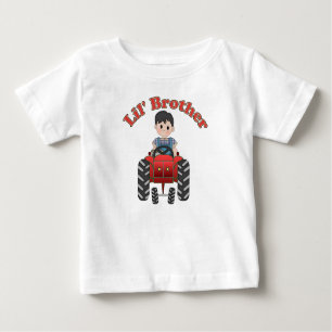 T-shirt Pour Bébé Tracteur rouge Little Brother