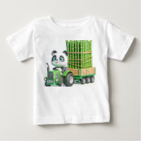 Tracteur vert avec Panda et Bambou