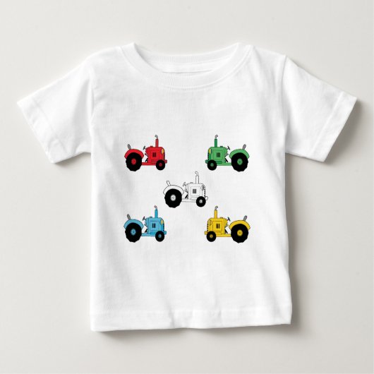 T-shirt Pour Bébé Tracteurs (Devant)