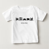 T-shirt Pour Bébé Train (Devant)