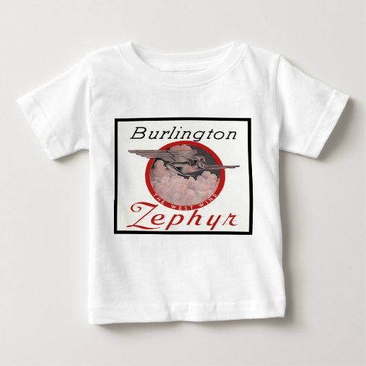 T-shirt Pour Bébé Train Burlington Zephyr (Devant)