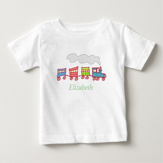 T-shirt Pour Bébé Train Cute Toy (Devant)