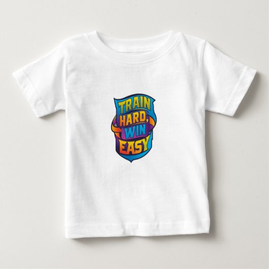 T-SHIRT POUR BÉBÉ TRAIN FORT GAGNER FACILEMENT (Devant)