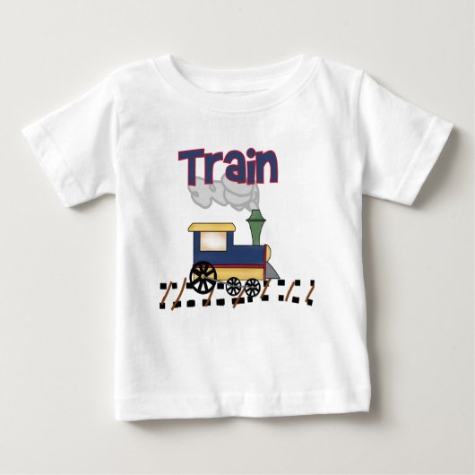 T-shirt Pour Bébé Train sur la voie (Devant)