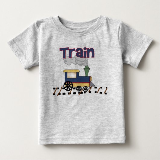 T-shirt Pour Bébé Train sur piste (Devant)