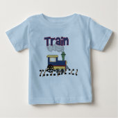 T-shirt Pour Bébé Train sur piste (Devant)