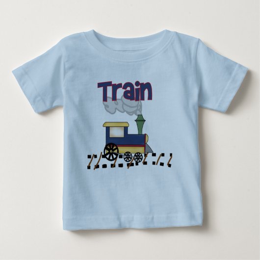 T-shirt Pour Bébé Train sur piste (Devant)