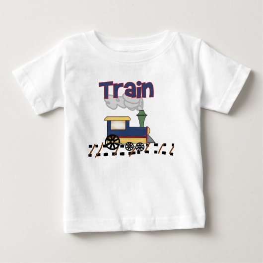 T-shirt Pour Bébé Train sur voie (Devant)