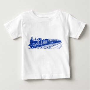T-shirt Pour Bébé Train Vintage - Marine