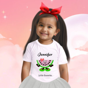 T-shirt Pour Bébé Tranche de Pastèque Mignonne Petite Douceur Person