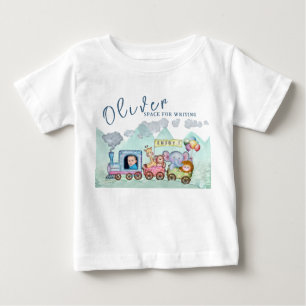 T-shirt Pour Bébé Transport ferroviaire vintage photo de l'aquarelle