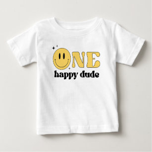 T-shirt Pour Bébé TRAVIS One Happy Dude Yellow Smile Face