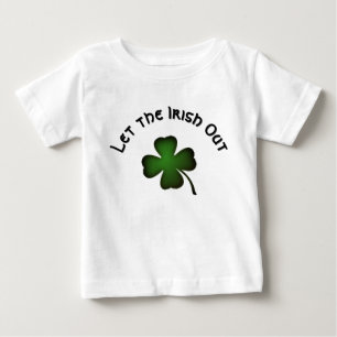 T-shirt Pour Bébé Trèfle à quatre feuilles laissez sortir l'Irlandai