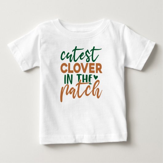 T-shirt Pour Bébé Trèfle le plus mignon du patch St Patrick's-60863 (Devant)