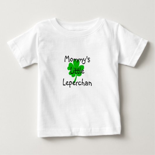 T-shirt Pour Bébé trèfle, Mommy'sLittleLeperchan (Devant)