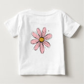 T-shirt Pour Bébé Trending Daisy Blush rose inky art (Dos)