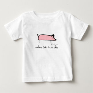 T-shirt Pour Bébé tres de cochon chics, pièce en t infantile
