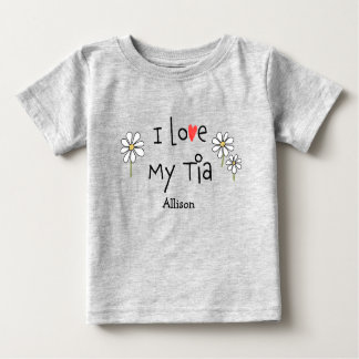 T-shirt Pour Bébé Très tendance J'adore My Tia Baby Tee