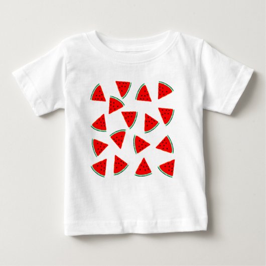 T-shirt Pour Bébé Triangles Motifs de pastèque (Devant)