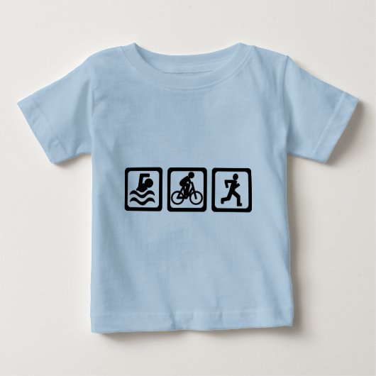 T-shirt Pour Bébé Triathlon (Devant)