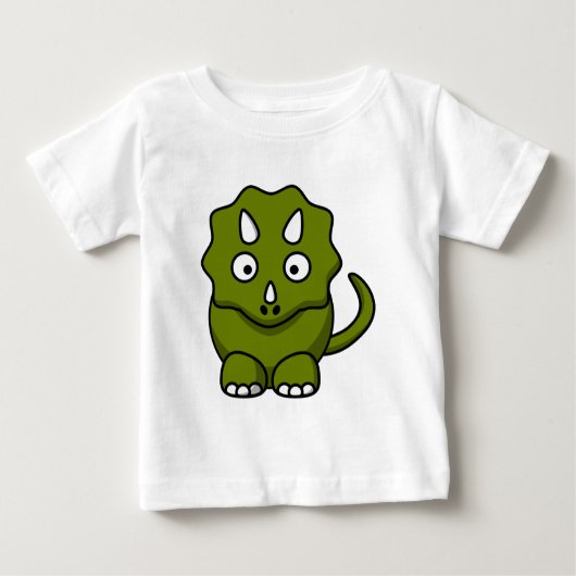 T-shirt Pour Bébé Tricératops de dessin animé (Devant)