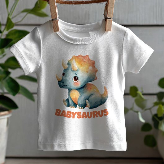 T-shirt Pour Bébé Tricératops Dino Babysaurus