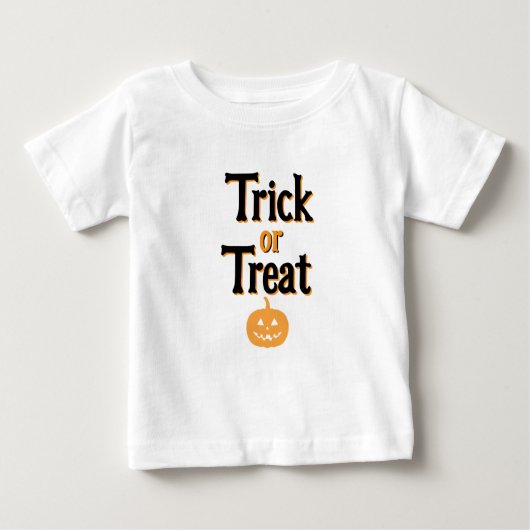 T-shirt Pour Bébé Trick d'Halloween pour enfant ou traitement T-shir (Devant)